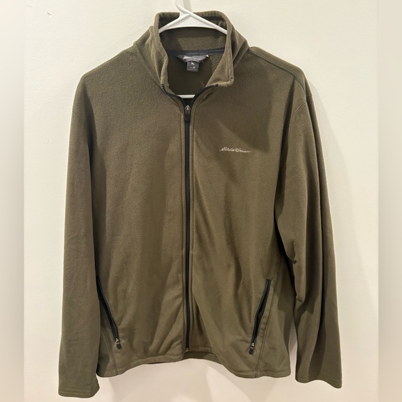 Eddie Bauer Other - Men's Olive Green Eddie Bauer Full Zip Fleece Jacket Size Medium